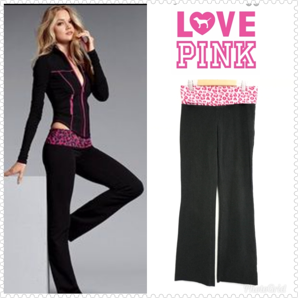 LOVE PINK VS Yoga/work Pants Leopard print Sz S